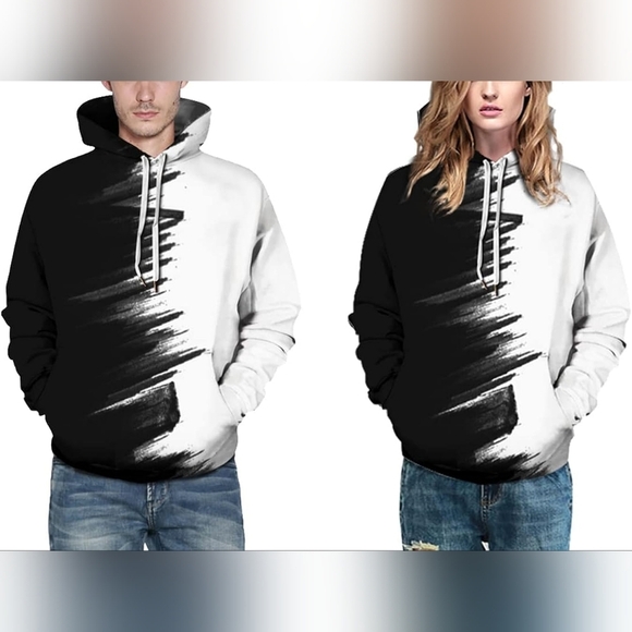 New Men's Graphic Drawstring Hoodie Sweater Multiple Sizes - Picture 5 of 5